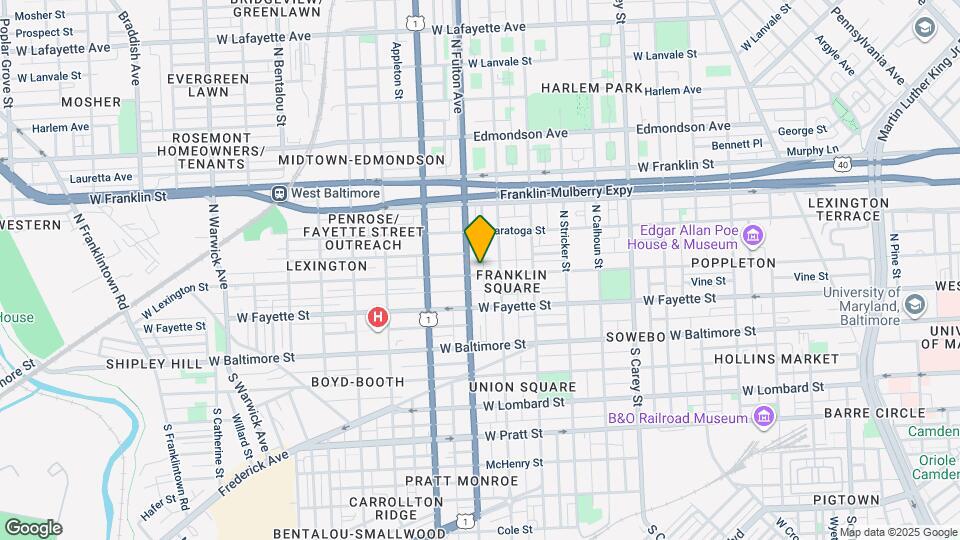 1728 W Lexington St Map and Location Details