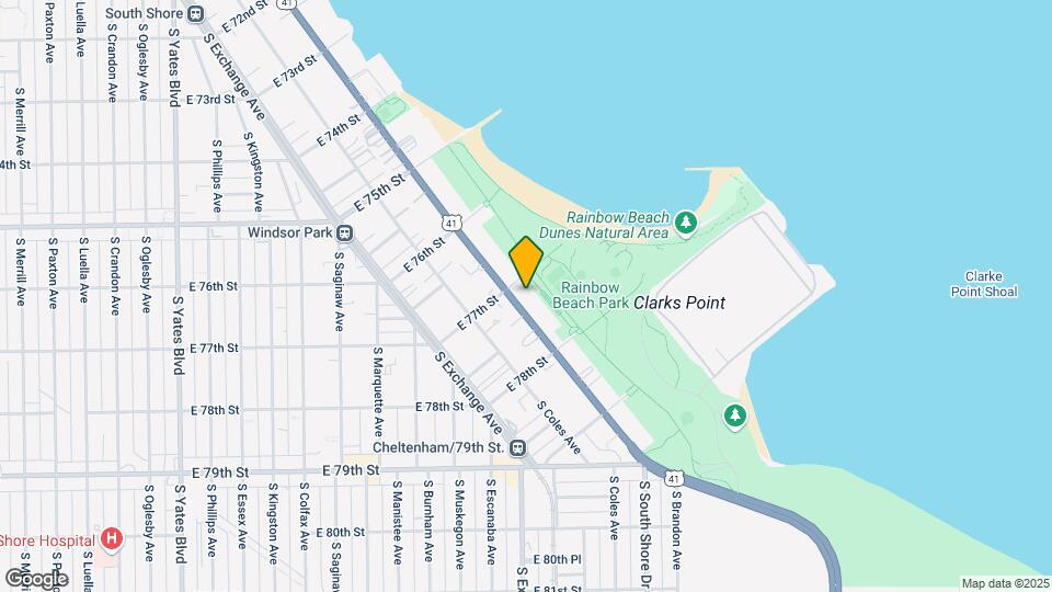 7715 S South Shore Dr Mapa y Detalles de la Ubicación