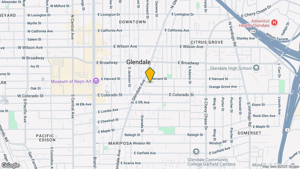 627 Orange Grove Ave Map and Location Details