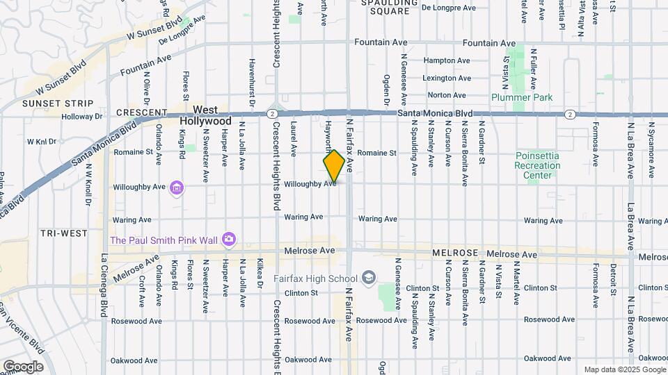 7930 Willoughby Ave Map and Location Details