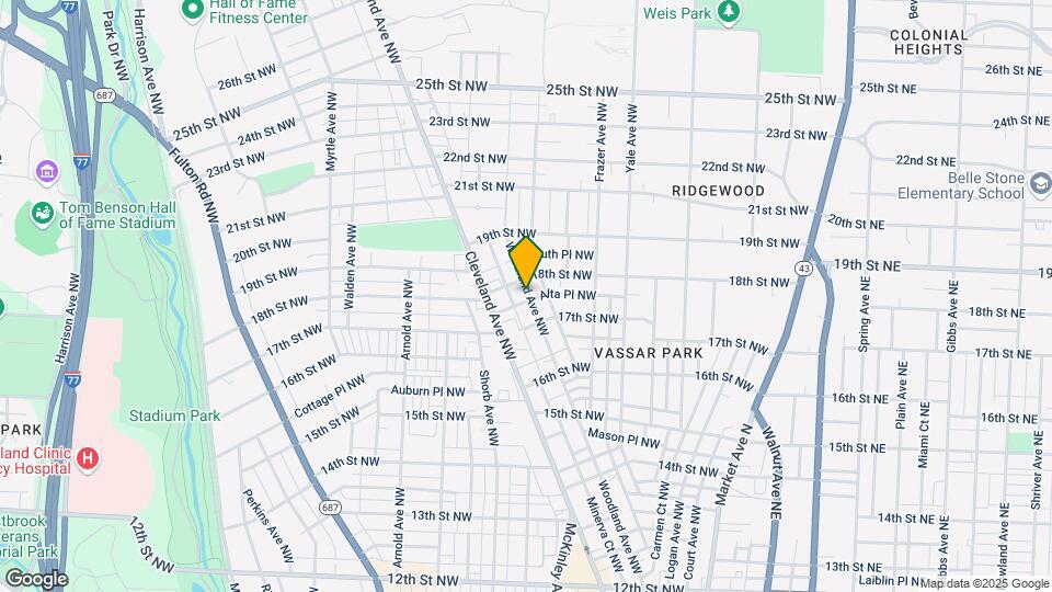 1727 Woodland Ave NW, Unit #2 Woodland Map and Location Details