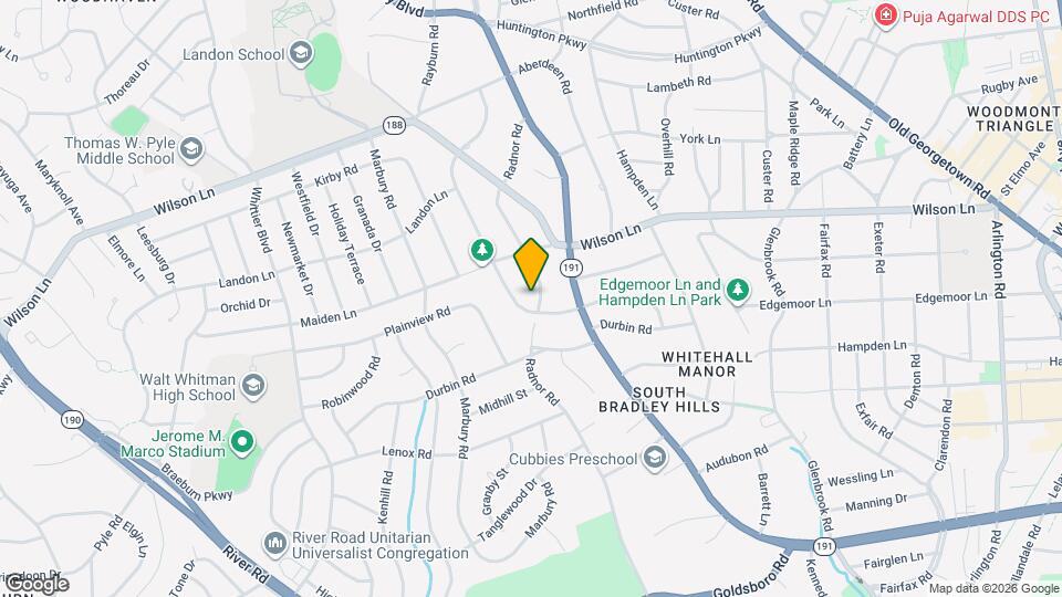 7504 Radnor Rd Map and Location Details