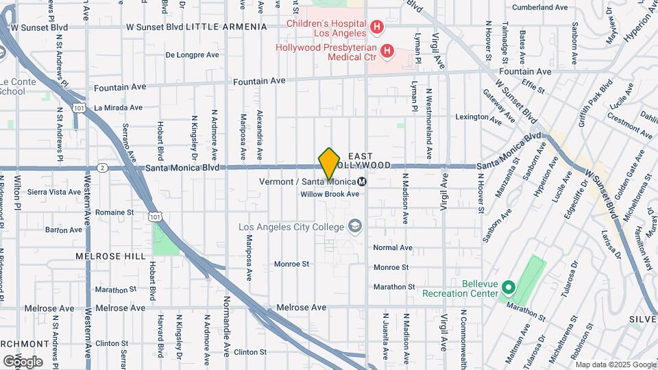 1011 N Berendo St Mapa y Detalles de la Ubicación