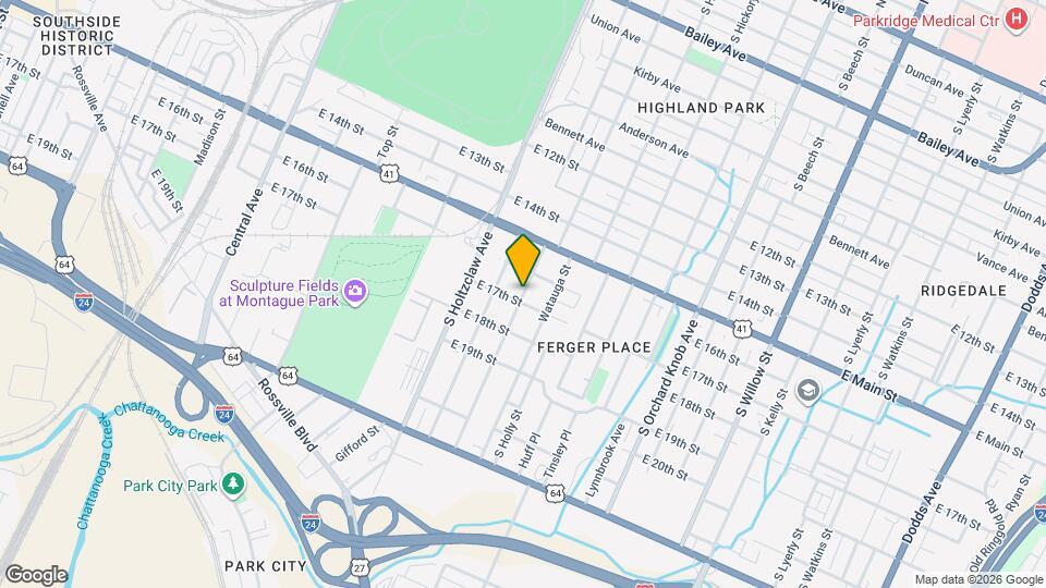 1619 S Highland Park Ave Map and Location Details