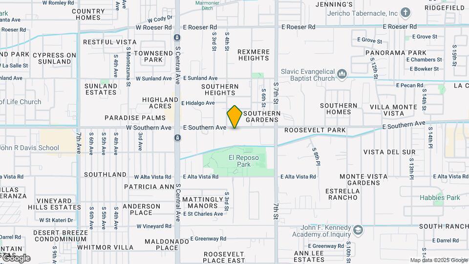 417 E Southern Ave Mapa y Detalles de la Ubicación