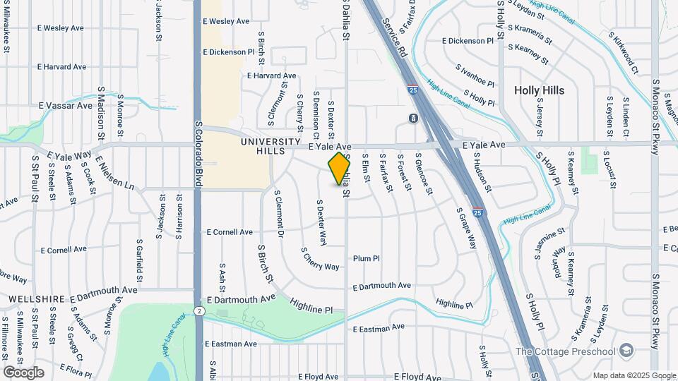 2881 S Dahlia St Map and Location Details