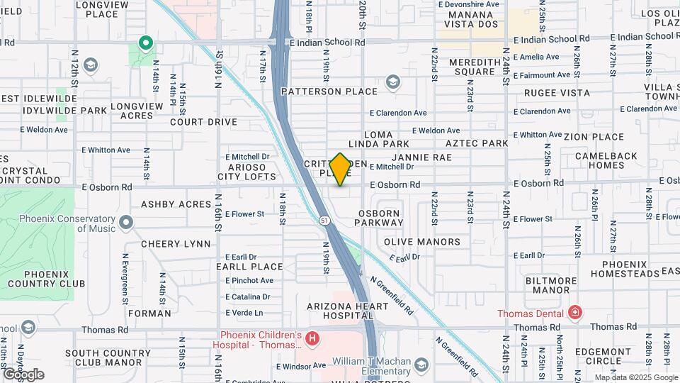1921 E Osborn Rd Mapa y Detalles de la Ubicación