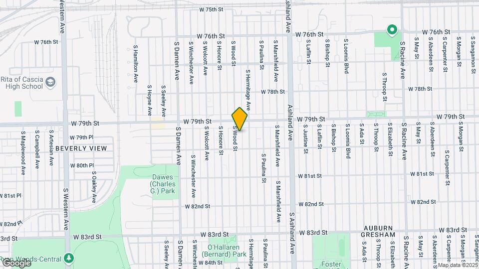 7929 S Wood St Map and Location Details