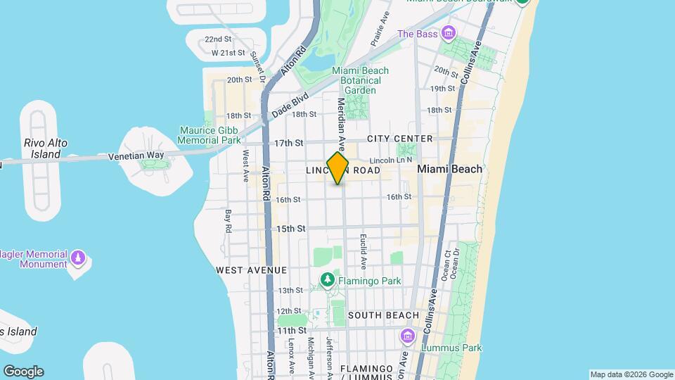 1610 Meridian Ave Map and Location Details