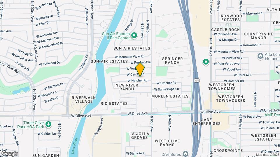 9556 W Hatcher Rd Map and Location Details