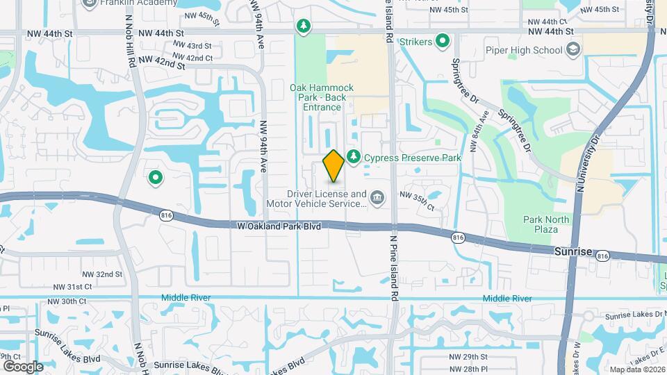 3620 NW 91st Ave Map and Location Details