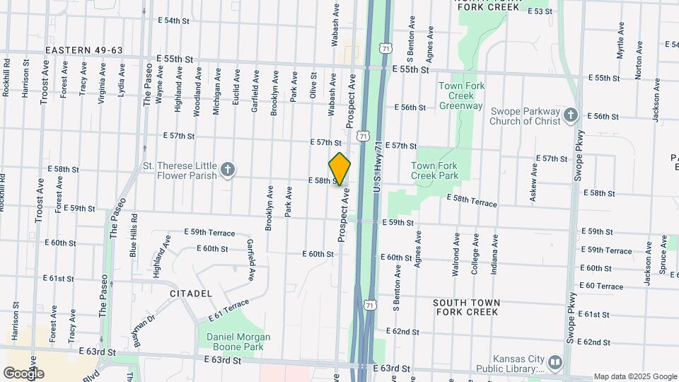 5808 Prospect Ave Map and Location Details