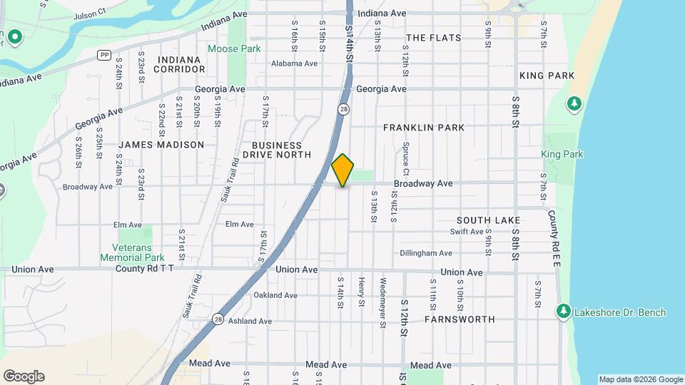 1710 S 14th St Mapa y Detalles de la Ubicación