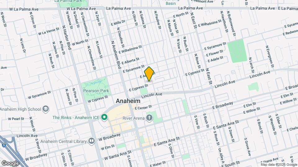 309 E Cypress St-Unit -A Map and Location Details
