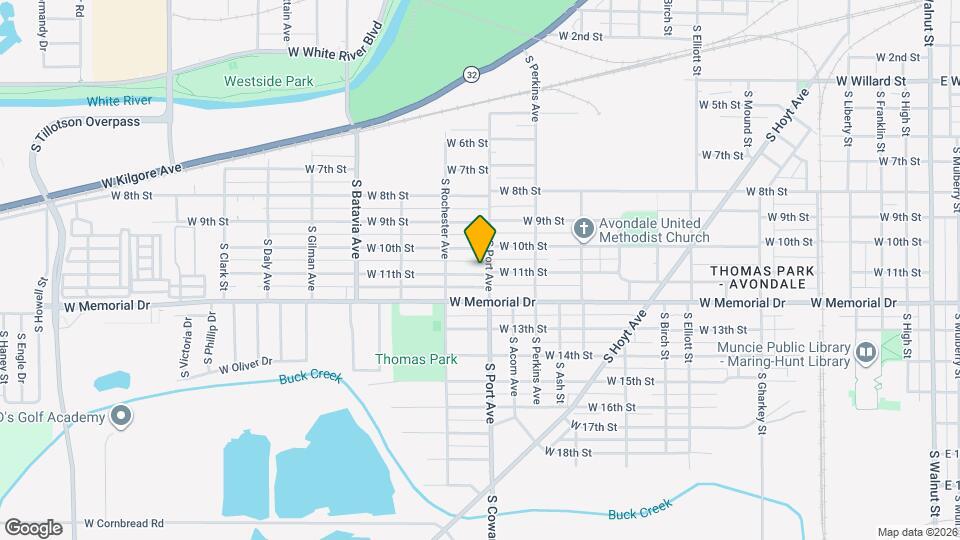 1708 W 11th St Map and Location Details