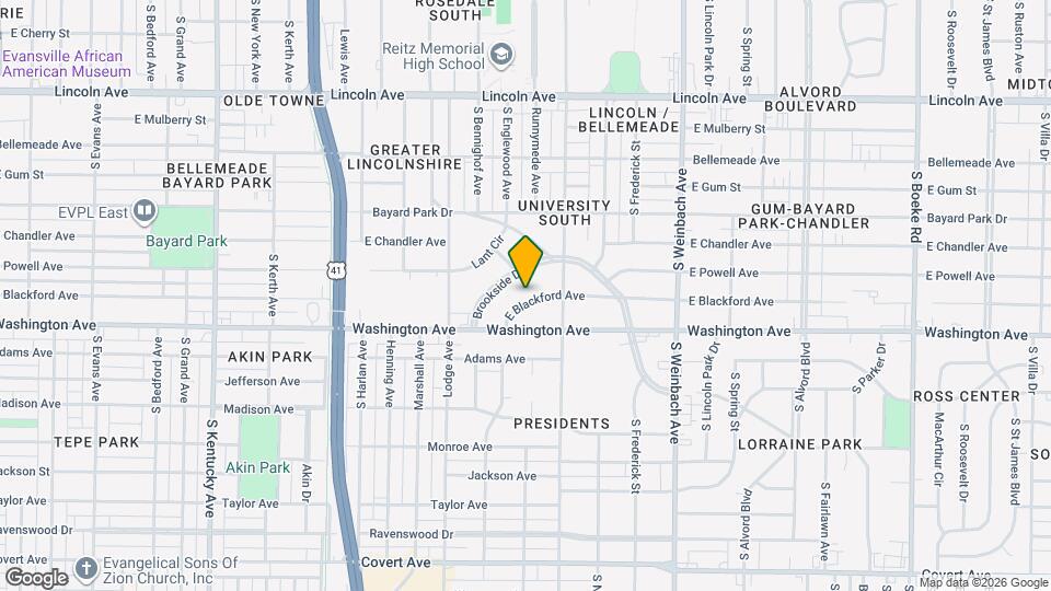 1628 E Blackford Ave Map and Location Details