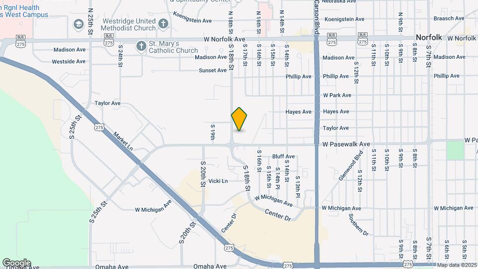 609 S 18th St Map and Location Details