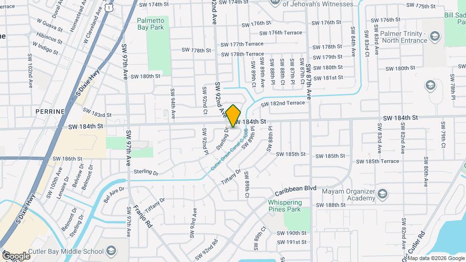 9030 SW 184th Terrace Map and Location Details