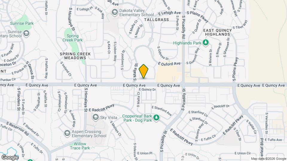 21250 E Princeton Pl Map and Location Details