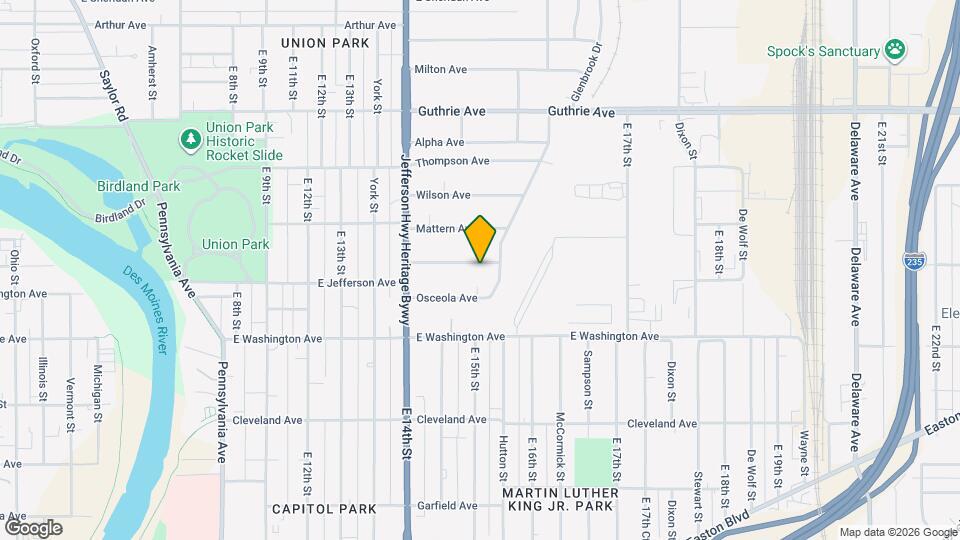 1517 E Jefferson Ave Map and Location Details