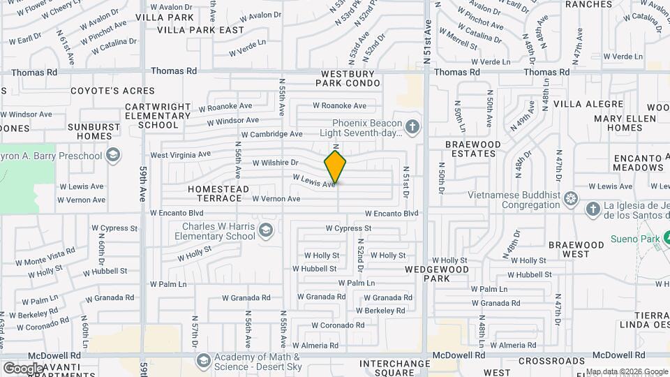 5321 W Lewis Ave Map and Location Details