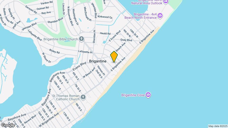 203 E Brigantine Ave Map and Location Details