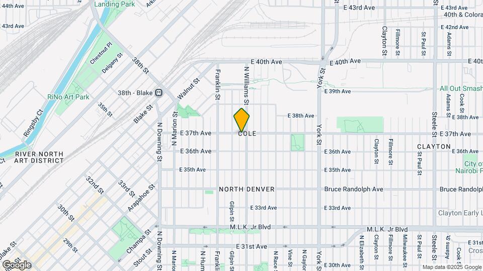 1728 E 37th Ave Map and Location Details