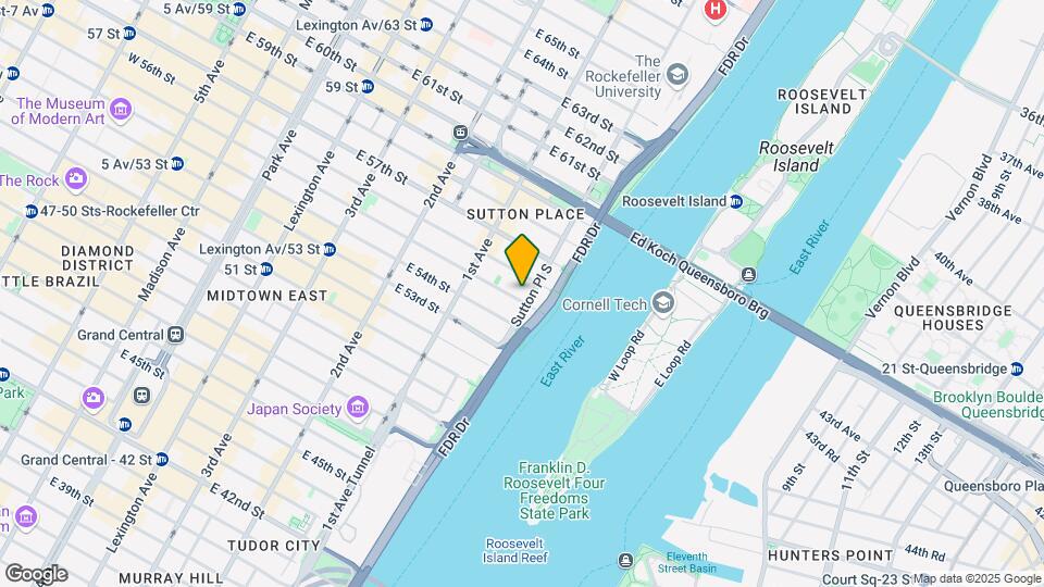36 Sutton Pl S Mapa y Detalles de la Ubicación