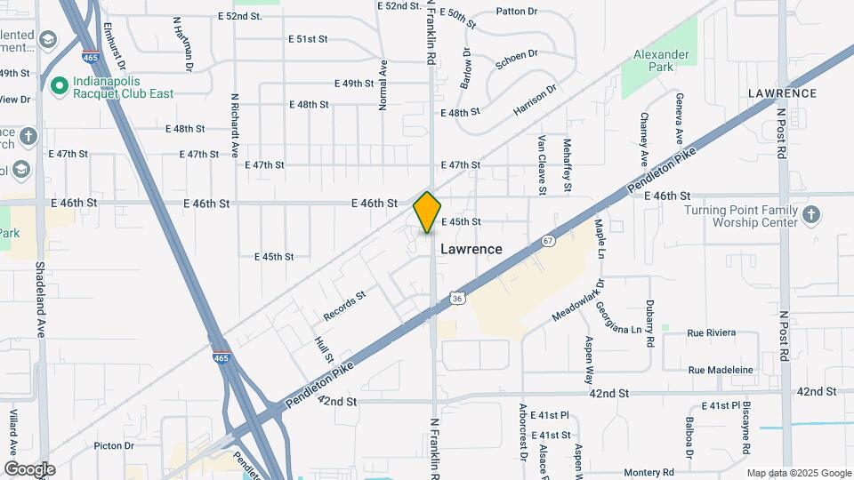 4502 N Franklin Rd Map and Location Details