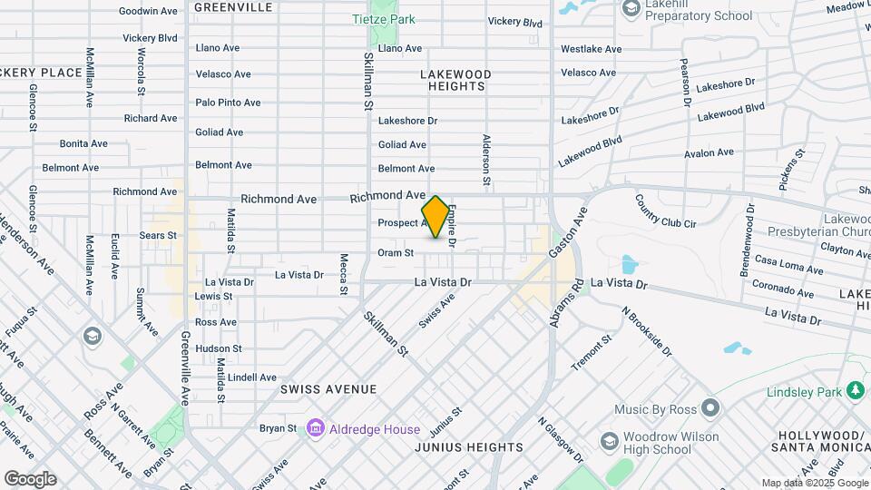 6205 Oram St, Unit F Map and Location Details