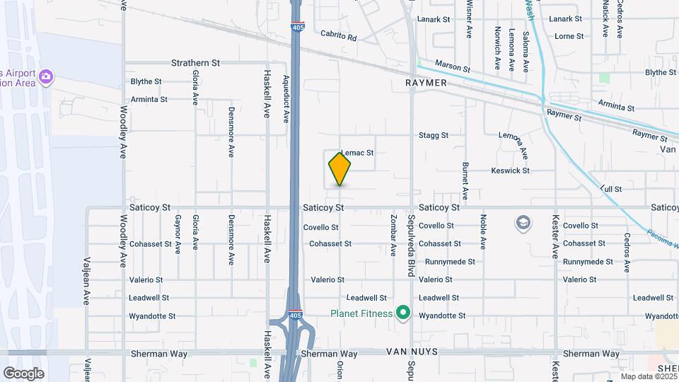 7649 Orion Ave Map and Location Details