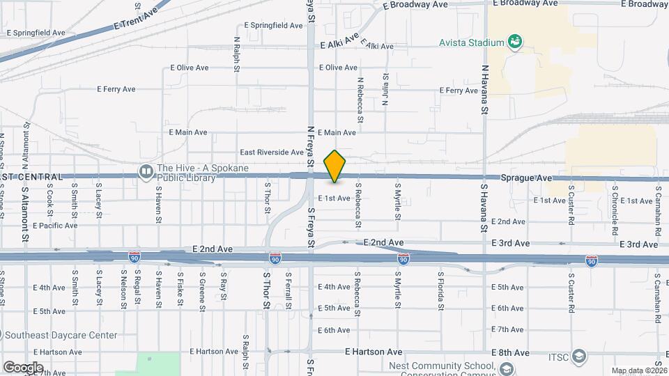 3627 E 1st Ave Map and Location Details