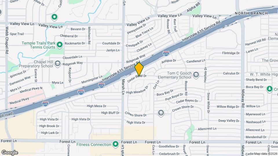 12408 Cedar Bend Dr Map and Location Details