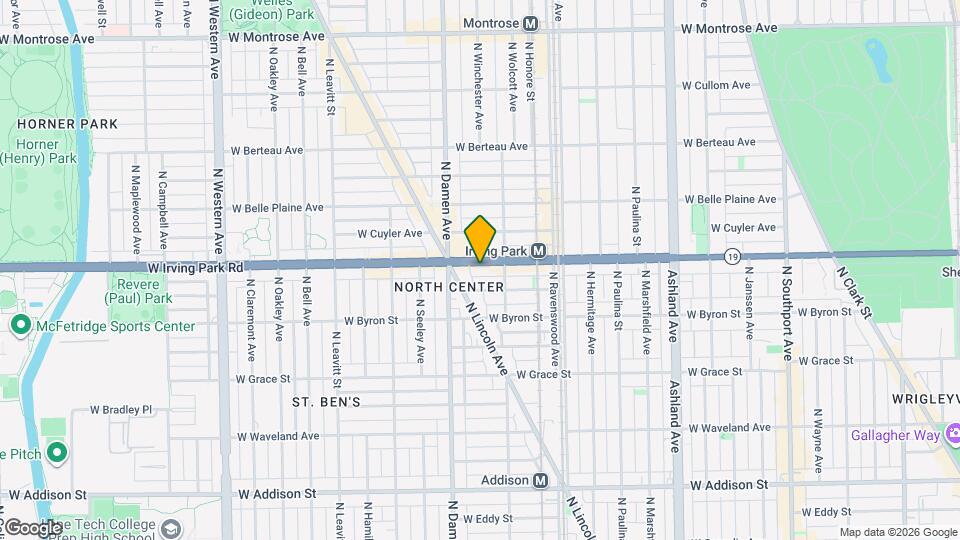 1927 W Irving Park Rd Map and Location Details