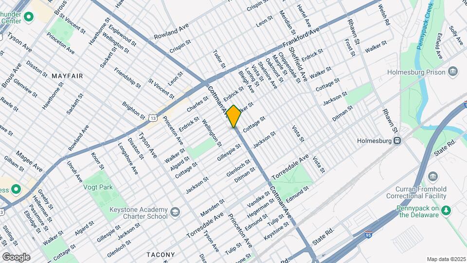 4328 Cottman Ave Mapa y Detalles de la Ubicación