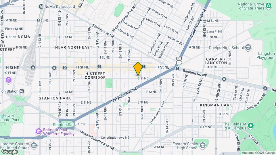 1236 G St NE Map and Location Details
