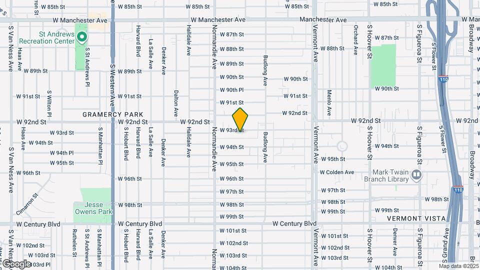 1246 W 93rd St Map and Location Details