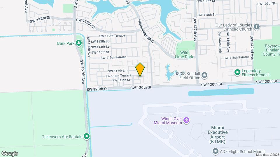 11883 SW 152nd Ct Map and Location Details