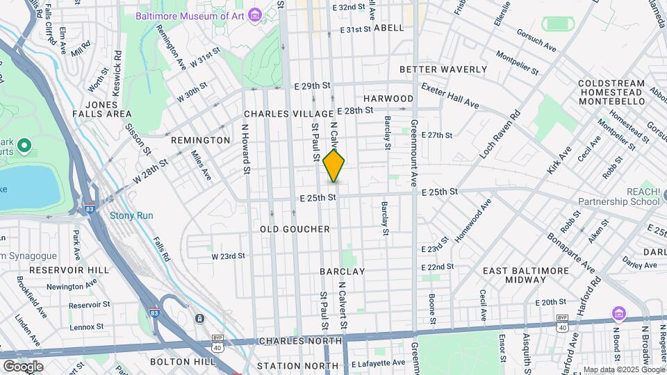 2502 Calvert St Map and Location Details