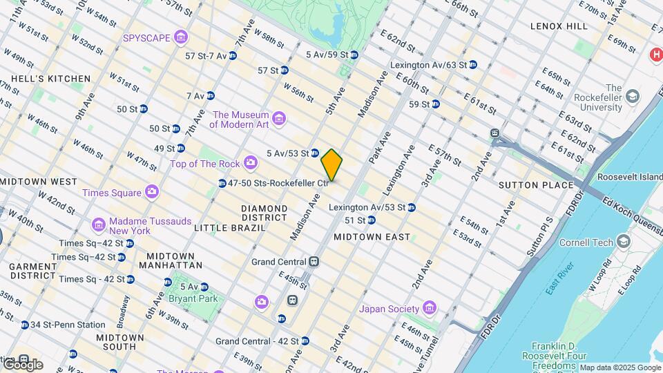 485 Madison Ave Map and Location Details
