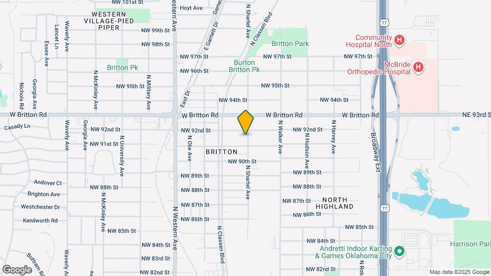 9217 N Shartel Ave Map and Location Details
