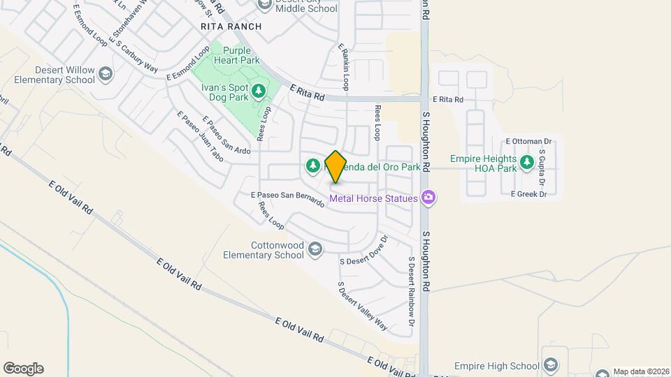 10041 E Paseo San Rosendo Map and Location Details