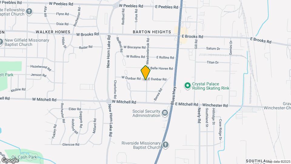 1 E Dunbar Rd Map and Location Details