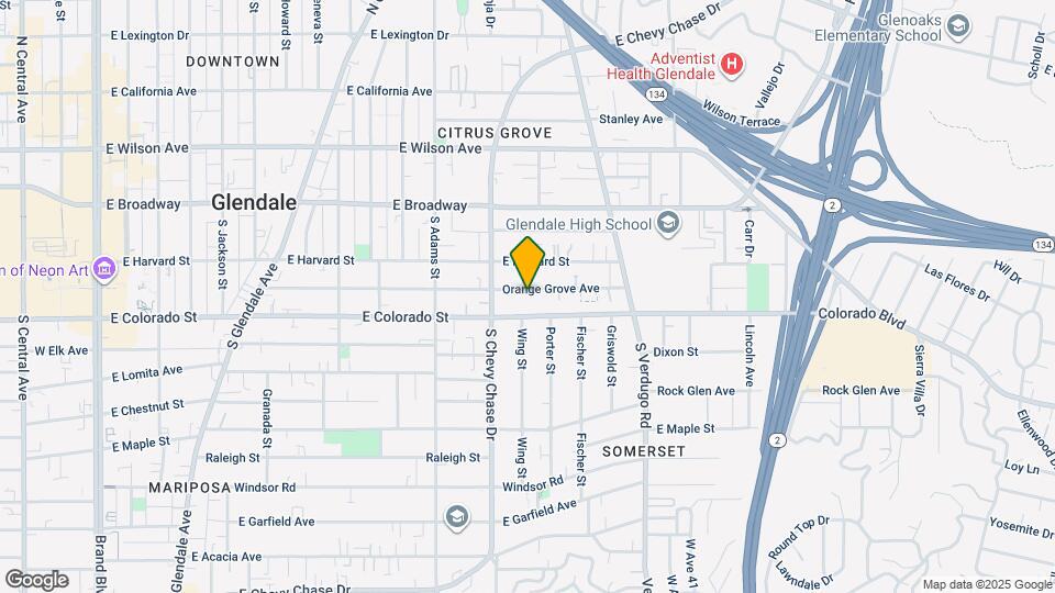 1232-1234 Orange Grove Ave Map and Location Details