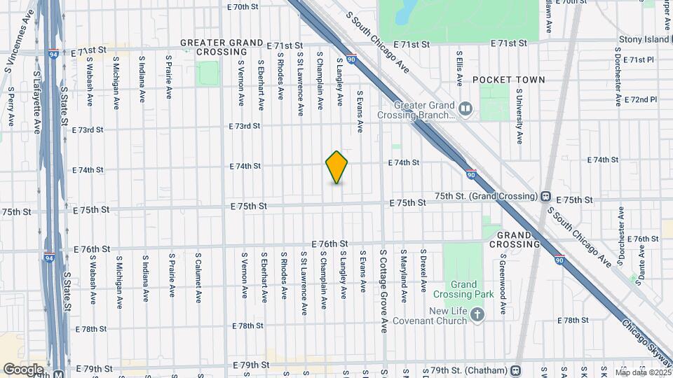 7436 S Langley Ave Map and Location Details