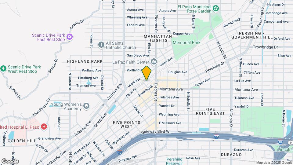 1020 Cedar St Map and Location Details