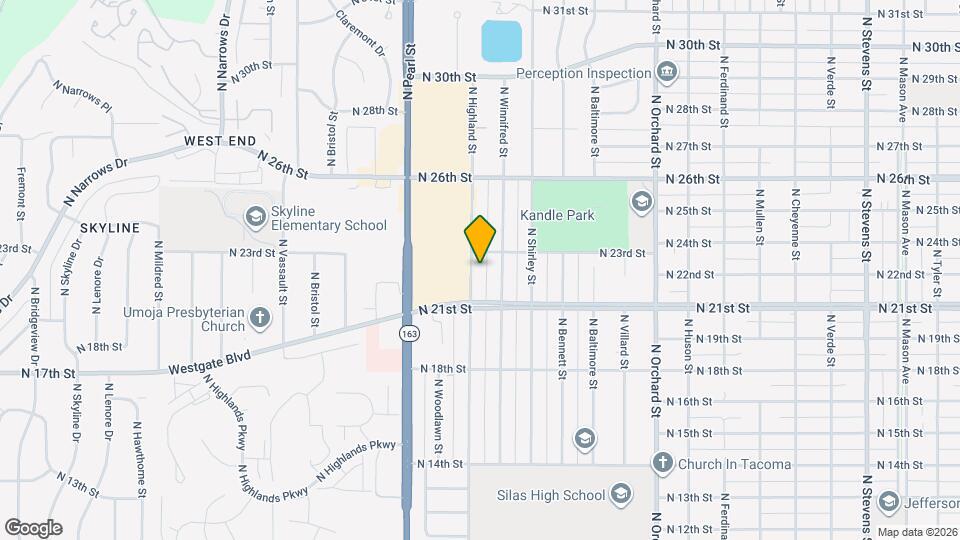 2125 N Highland St Map and Location Details