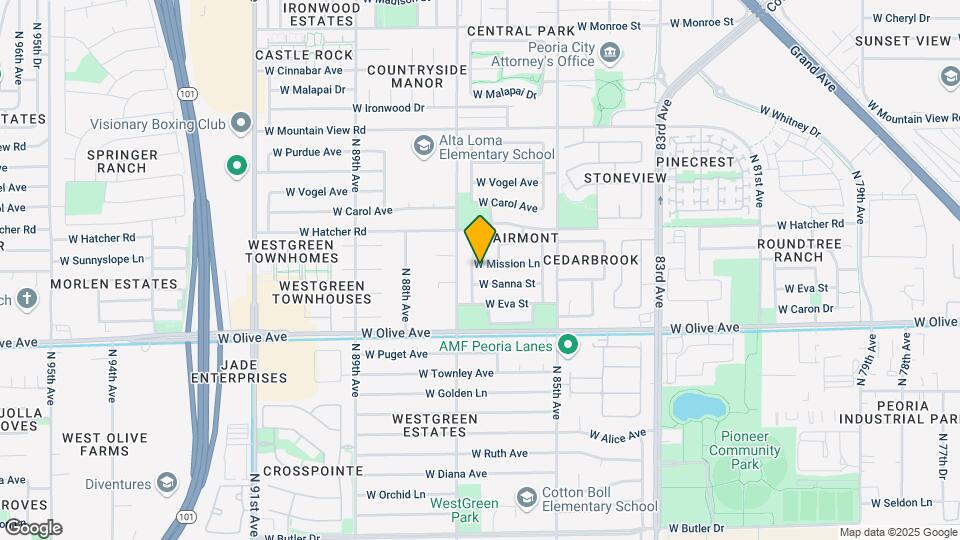 8621 W Mission Ln Map and Location Details