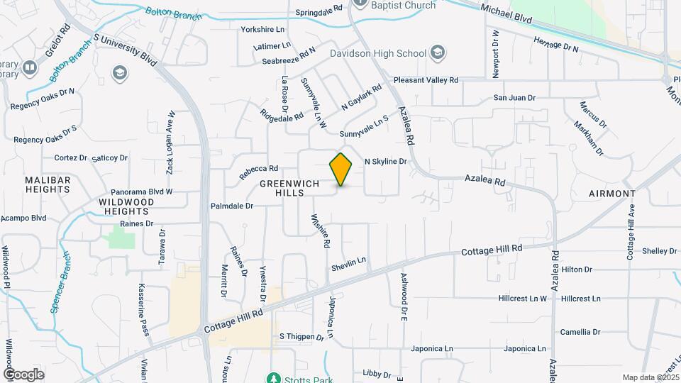 621 Wesley Ln E Map and Location Details