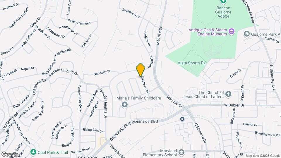 1414 Crestview Dr Map and Location Details